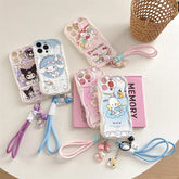 3D Kuromi & Friends Case with Strap for iPhone